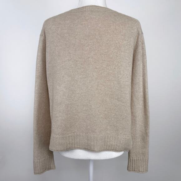 Jenni Kayne Everyday Sweater in Oatmeal Size Small Minimalist Neutral Wool Blend - Picture 4 of 11